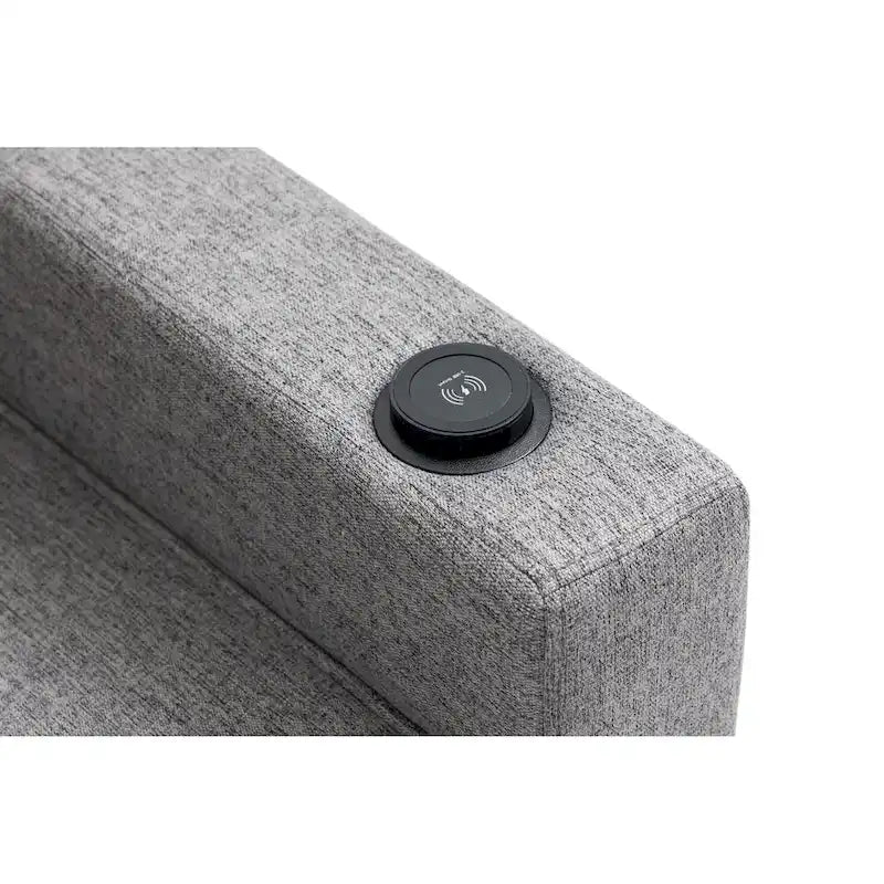 Poltrona Reclinabile con Push-Back, Poltrona Reclinabile Wingback con Bottoni, Poltrona Singola Manuale in Tessuto per Home Theater