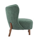 Poltroncina accentuata moderna senza braccioli Camille con seduta imbottita e struttura in legno massiccio