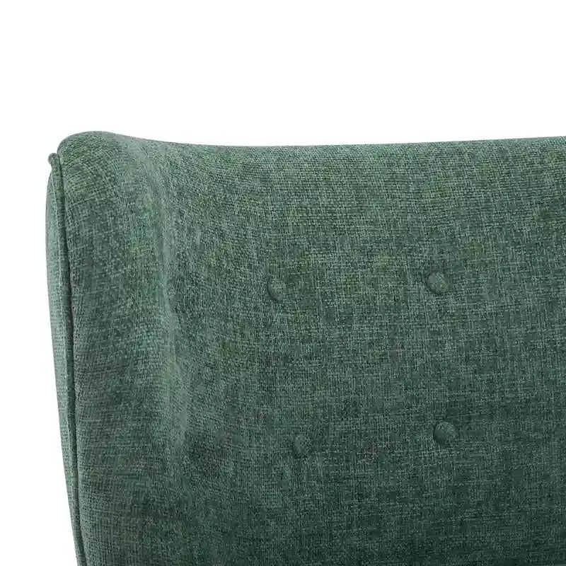 Poltroncina accentuata moderna senza braccioli Camille con seduta imbottita e struttura in legno massiccio