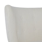 Poltroncina accentuata moderna senza braccioli Camille con seduta imbottita e struttura in legno massiccio