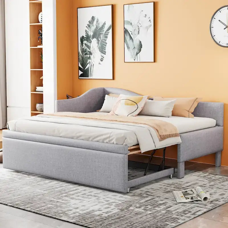 Divano letto a L singolo con letto estraibile a scomparsa