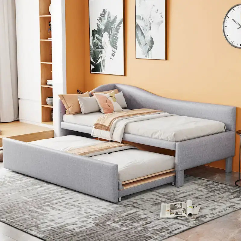 Divano letto a L singolo con letto estraibile a scomparsa