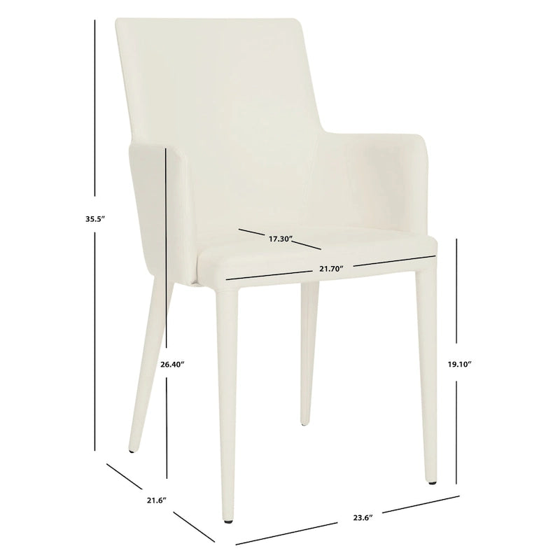 Sedia da pranzo moderna Mid-Century con braccioli - 23,6L x 21,6P x 35,5A