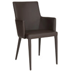 Sedia da pranzo moderna Mid-Century con braccioli - 23,6L x 21,6P x 35,5A