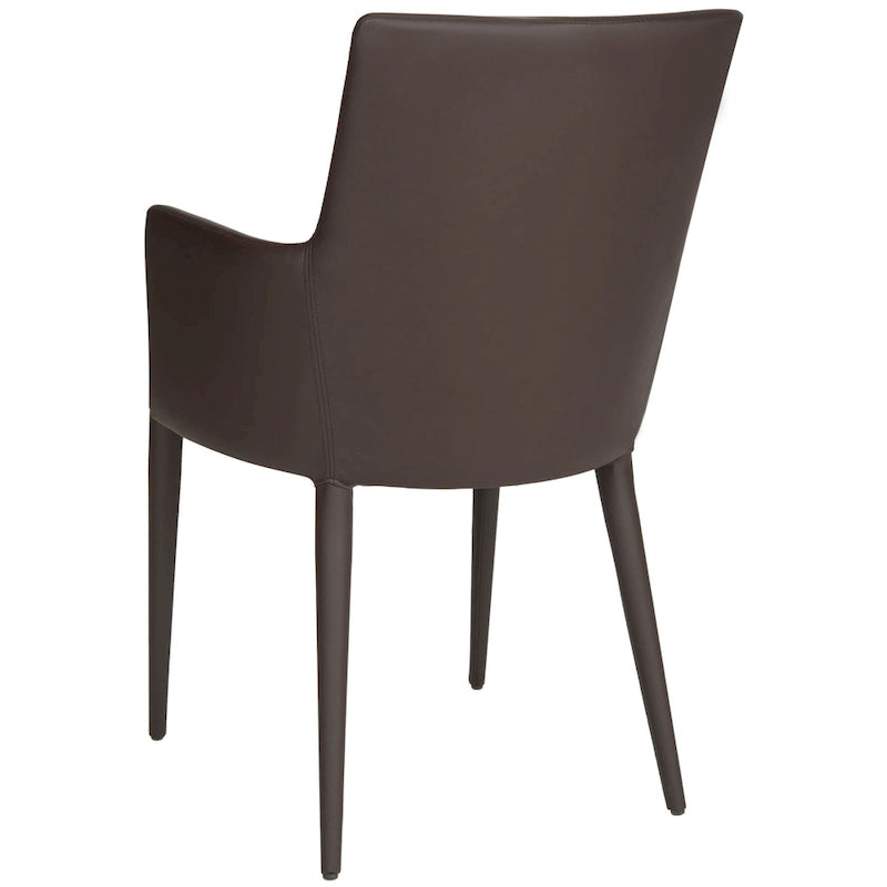 Sedia da pranzo moderna Mid-Century con braccioli - 23,6L x 21,6P x 35,5A