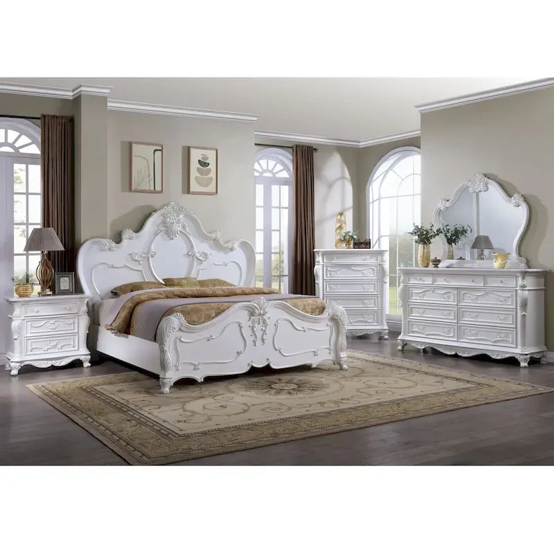 Set camera da letto 6 pezzi in legno massello tradizionale Furniture of America Eugene