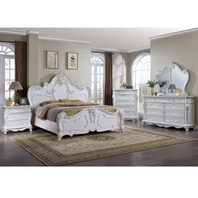 Set camera da letto 6 pezzi in legno massello tradizionale Furniture of America Eugene