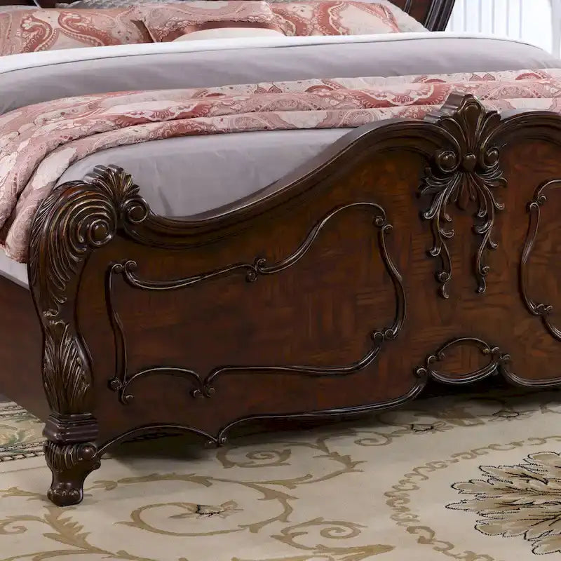 Set camera da letto 6 pezzi in legno massello tradizionale Furniture of America Eugene
