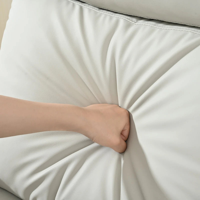 Poltrona reclinabile elettrica grigia con funzione girevole, porte USB e poggiapiedi regolabile