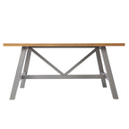 Tavolo da pranzo in legno naturale/grigio stile Modern Farmhouse