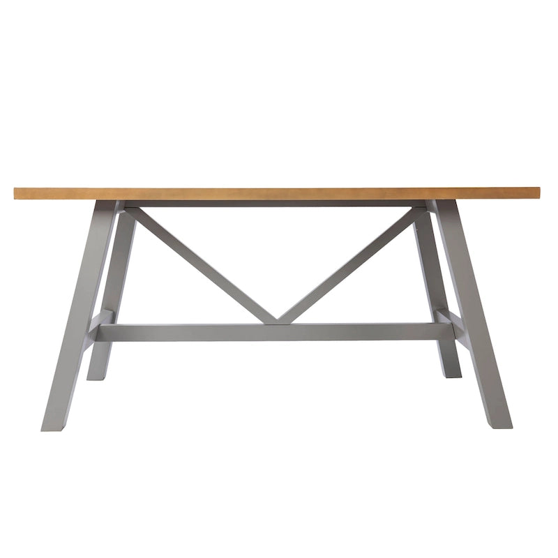 Tavolo da pranzo in legno naturale/grigio stile Modern Farmhouse