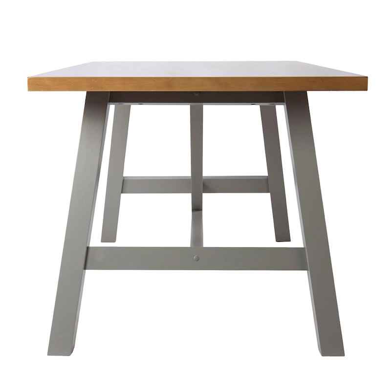 Tavolo da pranzo in legno naturale/grigio stile Modern Farmhouse
