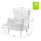 Poltrona Alpheus Accent con Borchie