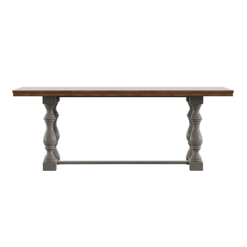 Tavolo da pranzo in rovere da 78 pollici con base a trespolo a gamba tornita