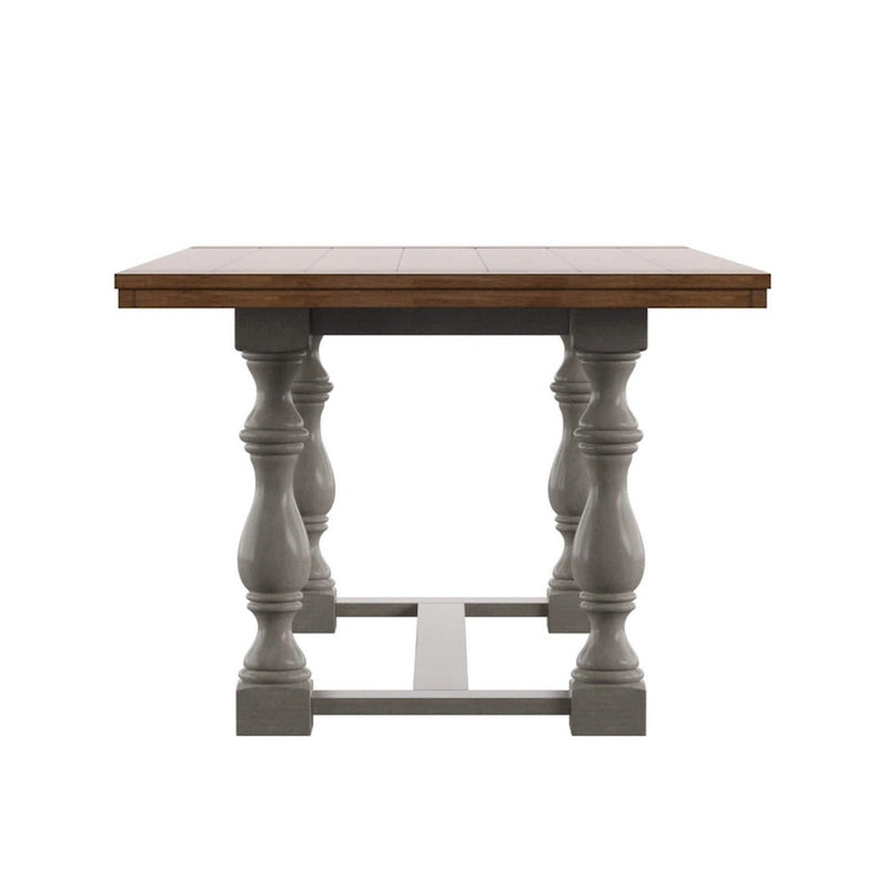 Tavolo da pranzo in rovere da 78 pollici con base a trespolo a gamba tornita