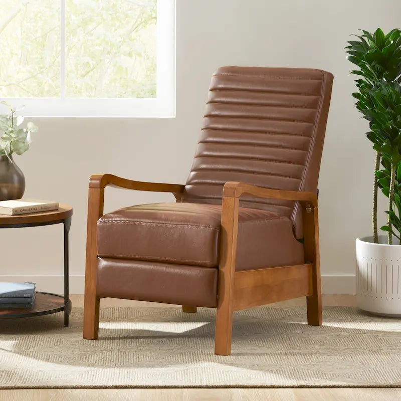 Poltrona reclinabile Munro Channel Stitch Pushback di Christopher Knight Home