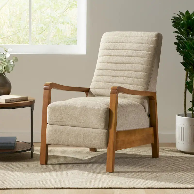 Poltrona reclinabile Munro Channel Stitch Pushback di Christopher Knight Home