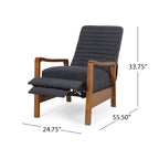Poltrona reclinabile Munro Channel Stitch Pushback di Christopher Knight Home