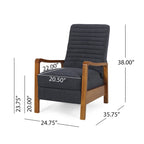 Poltrona reclinabile Munro Channel Stitch Pushback di Christopher Knight Home