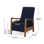 Poltrona reclinabile Munro Channel Stitch Pushback di Christopher Knight Home