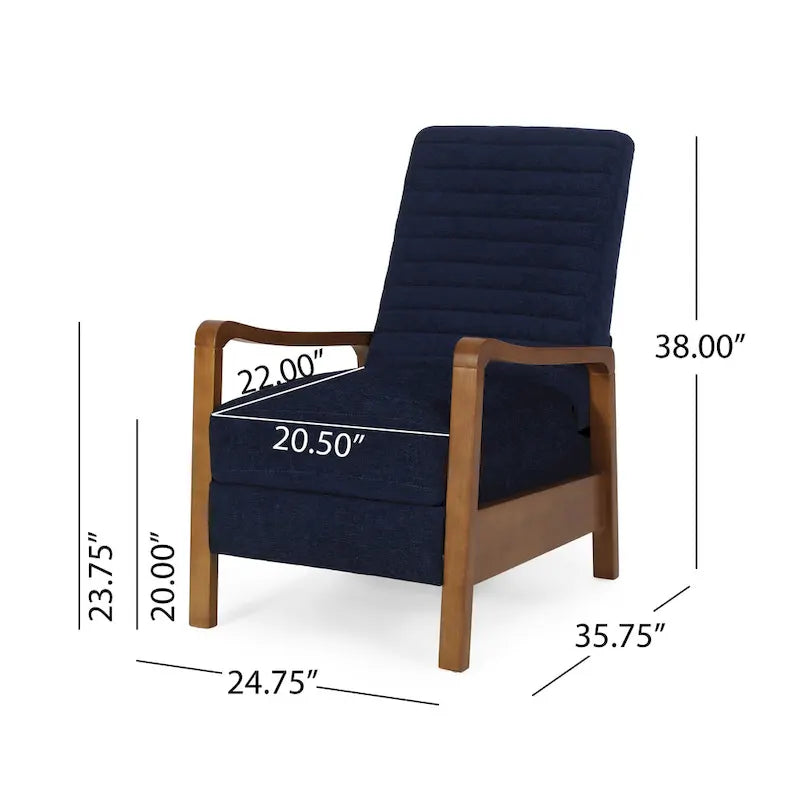 Poltrona reclinabile Munro Channel Stitch Pushback di Christopher Knight Home