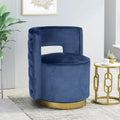 Poltrona club girevole Cardan Modern Glam in velluto con schienale aperto - 26.25 L x 24.25 P x 28.50 A
