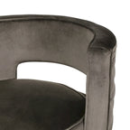 Poltrona club girevole Cardan Modern Glam in velluto con schienale aperto - 26.25 L x 24.25 P x 28.50 A