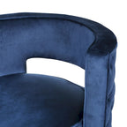 Poltrona club girevole Cardan Modern Glam in velluto con schienale aperto - 26.25 L x 24.25 P x 28.50 A
