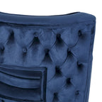 Poltrona club girevole Cardan Modern Glam in velluto con schienale aperto - 26.25 L x 24.25 P x 28.50 A