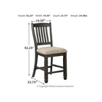 Sgabello da bar ad altezza bancone Tyler Creek - Set di 2