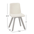 Sedie da pranzo Clybourn in legno massello (set da 4)