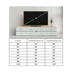 Mobile TV Grande Casual con Opzione Camino, Bianco/Marrone