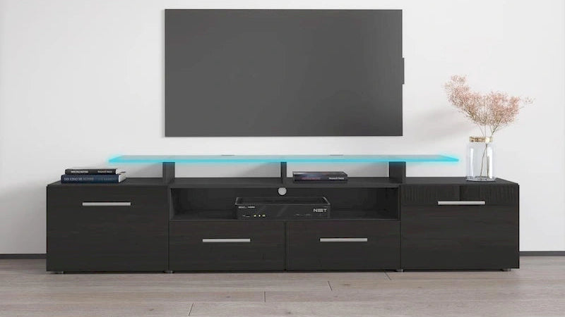 Evora Modern TV Stand with LED Light System