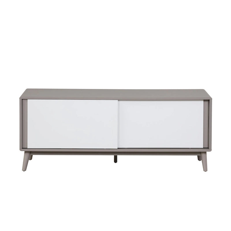 Mobile TV Madison Mid-Century Modern per TV fino a 65", ante scorrevoli e gestione cavi