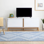 Mobile TV Madison Mid-Century Modern per TV fino a 65", ante scorrevoli e gestione cavi