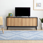 Mobile TV Madison Mid-Century Modern per TV fino a 65", ante scorrevoli e gestione cavi