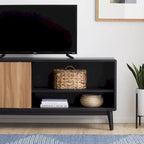 Mobile TV Madison Mid-Century Modern per TV fino a 65", ante scorrevoli e gestione cavi