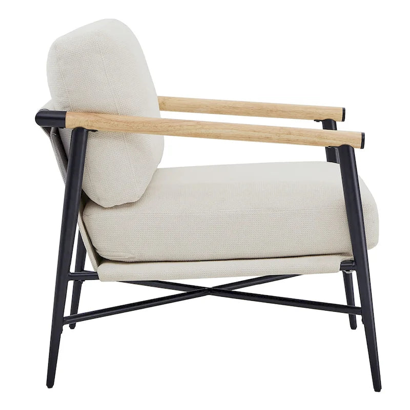 Poltrona accent Vincent imbottita moderna di metà secolo