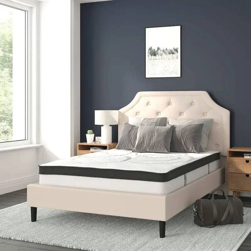 Letto imbottito con materasso a molle insacchettate da 25 cm