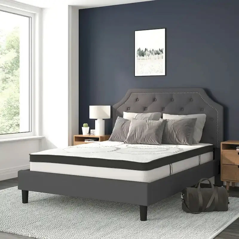 Letto imbottito con materasso a molle insacchettate da 25 cm