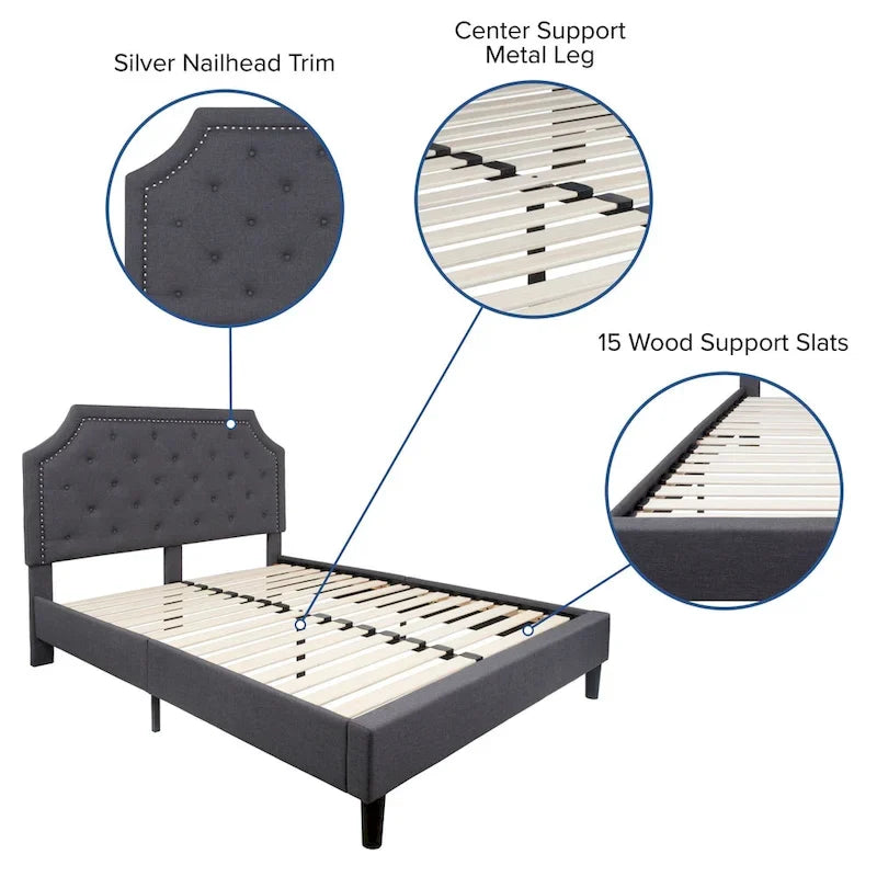 Letto imbottito con materasso a molle insacchettate da 25 cm
