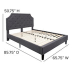 Letto imbottito con materasso a molle insacchettate da 25 cm