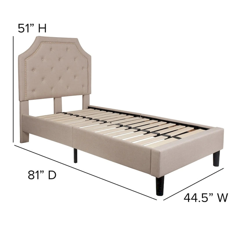 Letto imbottito con materasso a molle insacchettate da 25 cm