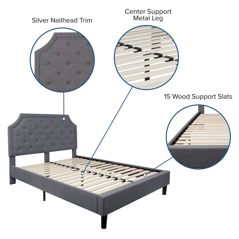 Letto imbottito con materasso a molle insacchettate da 25 cm