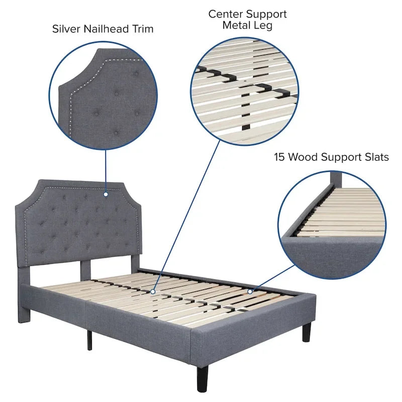 Letto imbottito con materasso a molle insacchettate da 25 cm