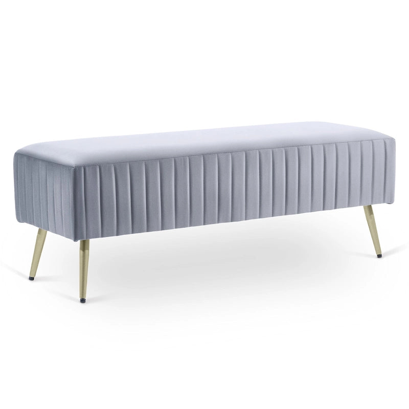 46 panche moderne imbottite per letto e ingresso con seduta in velluto imbottita