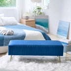 46 panche moderne imbottite per letto e ingresso con seduta in velluto imbottita