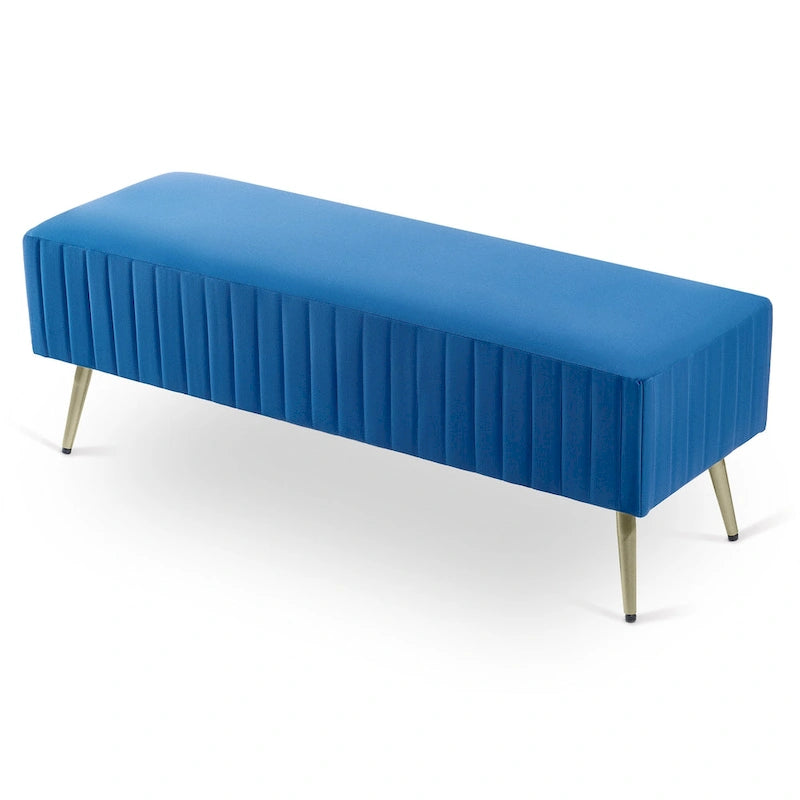 46 panche moderne imbottite per letto e ingresso con seduta in velluto imbottita