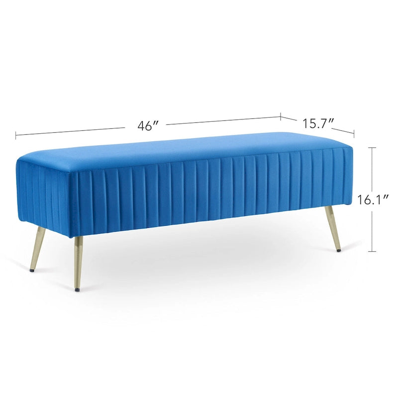 46 panche moderne imbottite per letto e ingresso con seduta in velluto imbottita