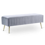 46 panche moderne imbottite per letto e ingresso con seduta in velluto imbottita